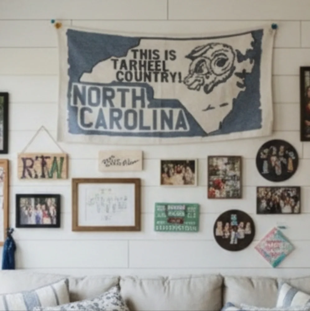 UNC Carolina Tarheel Tapestry - Ultimate Fan Must-Have in Iconic Tarheel Blue 🏀